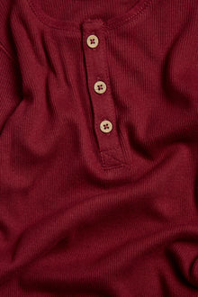 Baby red ribbed basic bodysuit