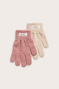 Kids multi knitted gloves 2-pack