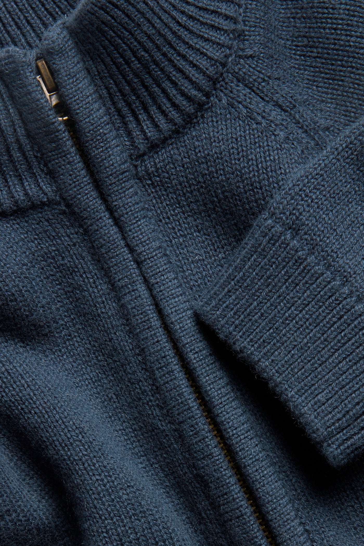 Kids blue knitted wool blend cardigan