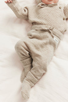 Baby beige wool-cashmere leggings