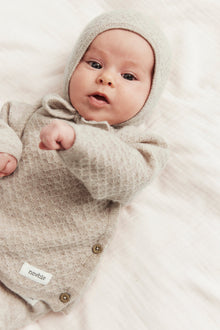 Baby beige wool-cashmere cardigan