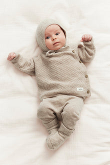 Baby beige wool-cashmere cardigan