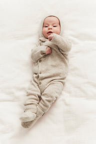 Baby beige wool-cashmere jumpsuit