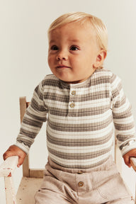 Baby beige ribbed bodysuit