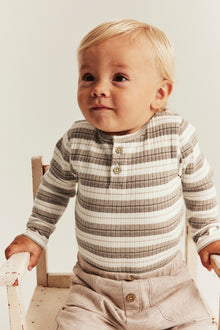 Baby beige ribbed bodysuit