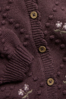 Baby lilac wool blend cardigan