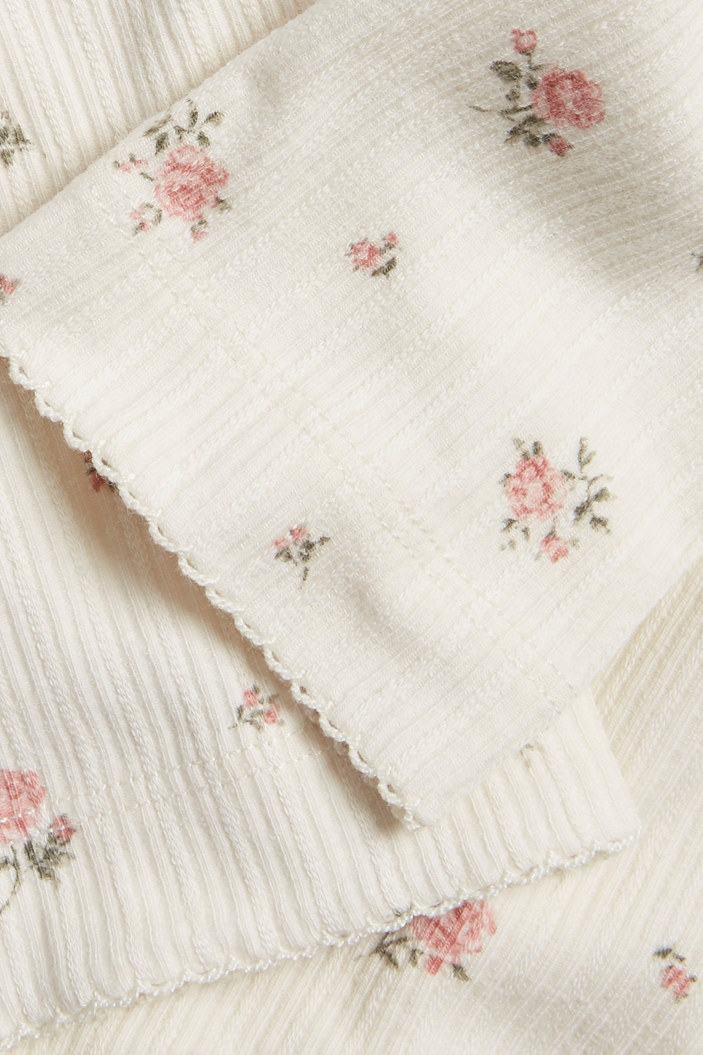 Baby white floral leggings