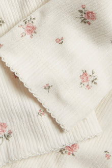 Baby white floral leggings