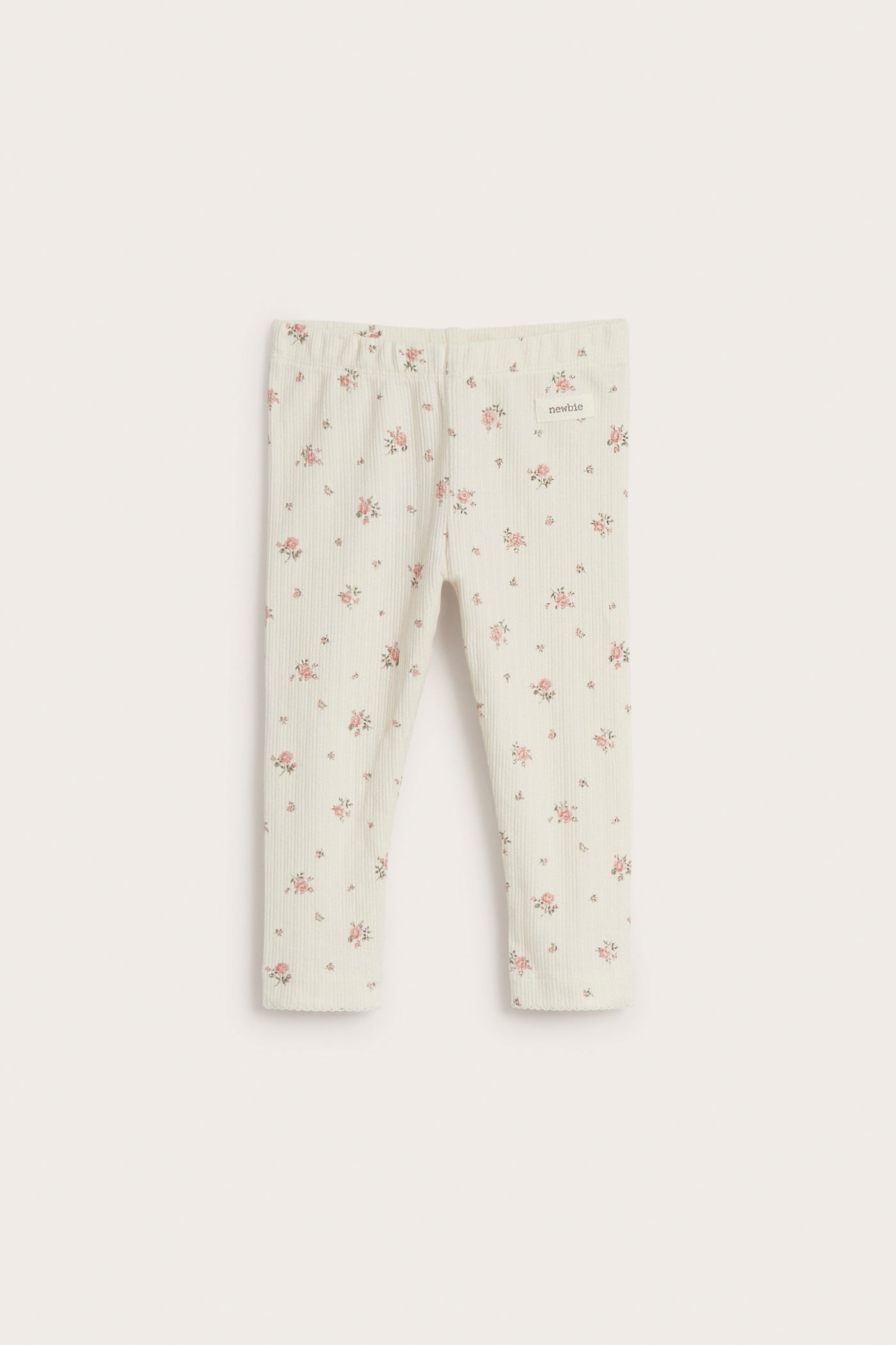Baby white floral leggings