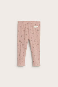 Baby pink floral leggings