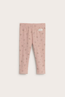 Baby pink floral leggings