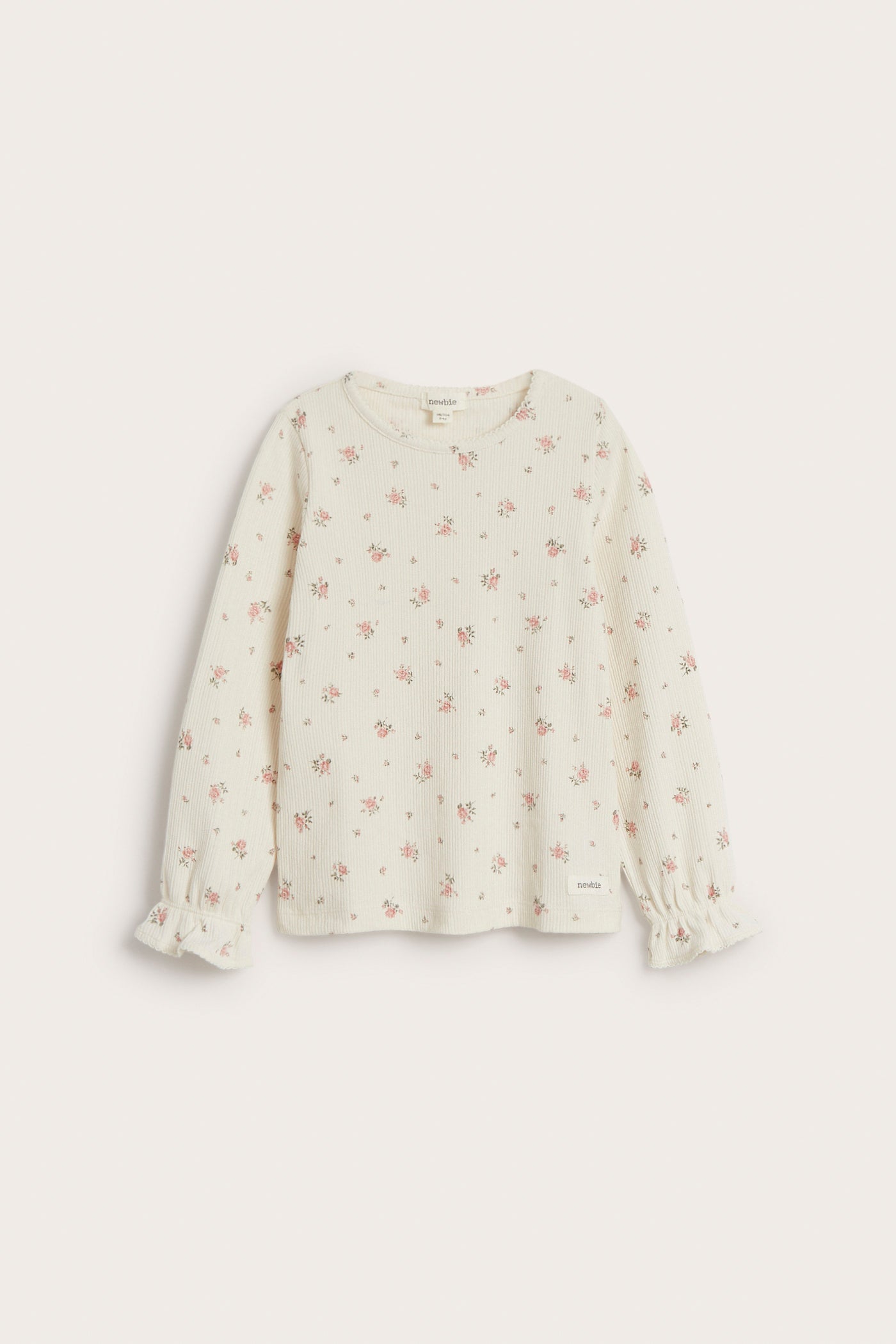 Kids' white top with flowers