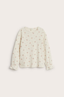 Kids' white top with flowers