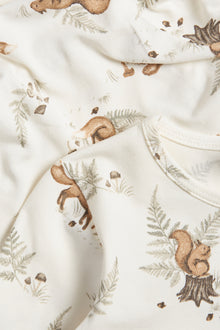 Baby white bodysuit with animals