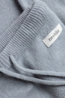 Baby blue wool-cashmere leggings