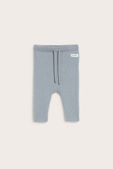 Baby blue wool-cashmere leggings