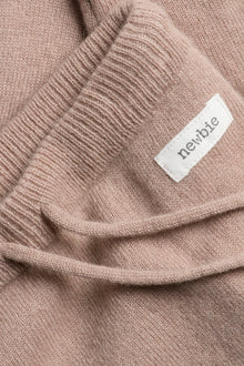 Baby pink wool-cashmere leggings