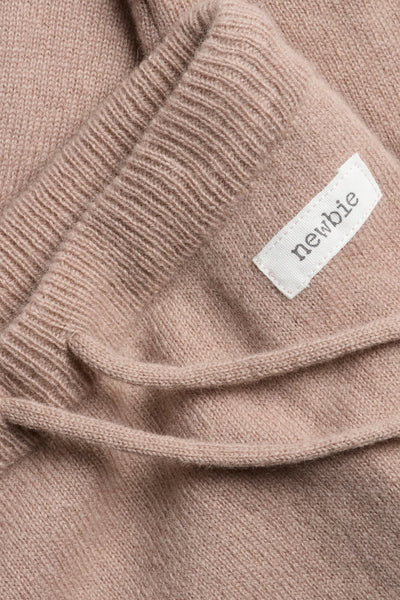 Baby pink wool-cashmere leggings