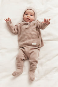 Baby pink wool-cashmere leggings