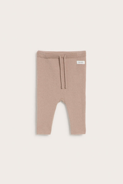 Baby pink wool-cashmere leggings