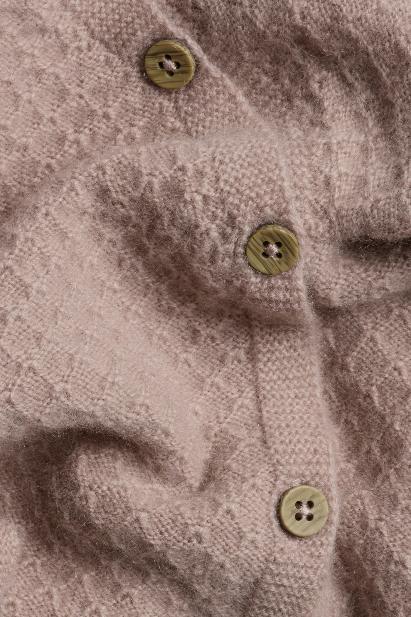Baby pink wool-cashmere cardigan