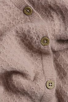 Baby pink wool-cashmere cardigan