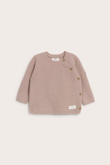 Baby pink wool-cashmere cardigan