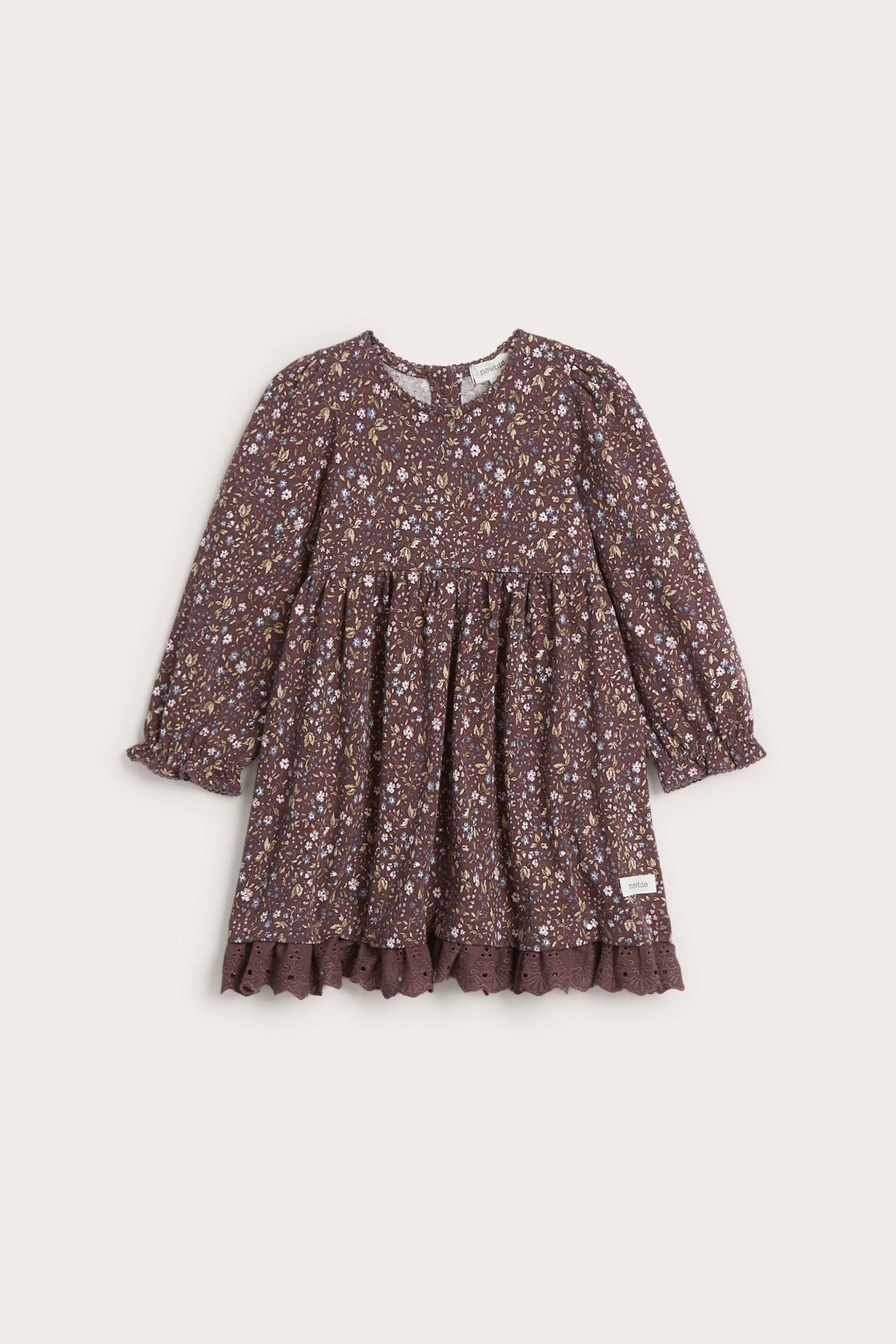 Baby lilac floral dress with lace