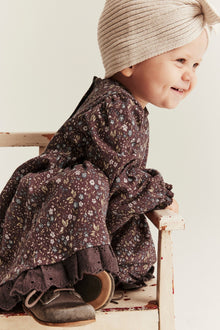 Baby lilac floral dress with lace