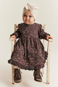Baby lilac floral dress with lace