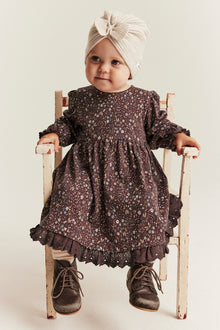 Baby lilac floral dress with lace