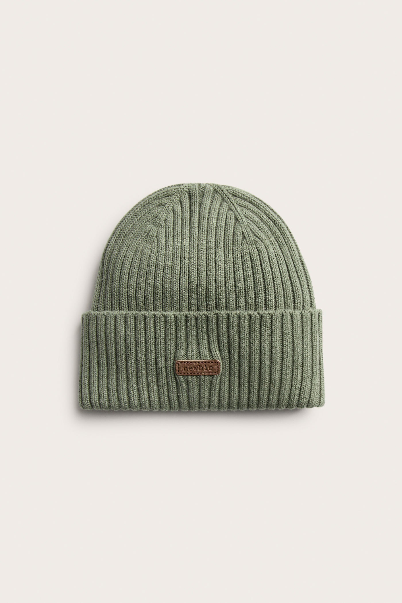Baby & kids green ribbed beanie
