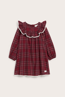 Baby red checked Christmas dress