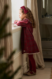 Kids´ red checked Christmas dress