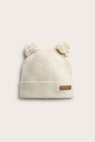 Baby & kids beige pom-pom hat