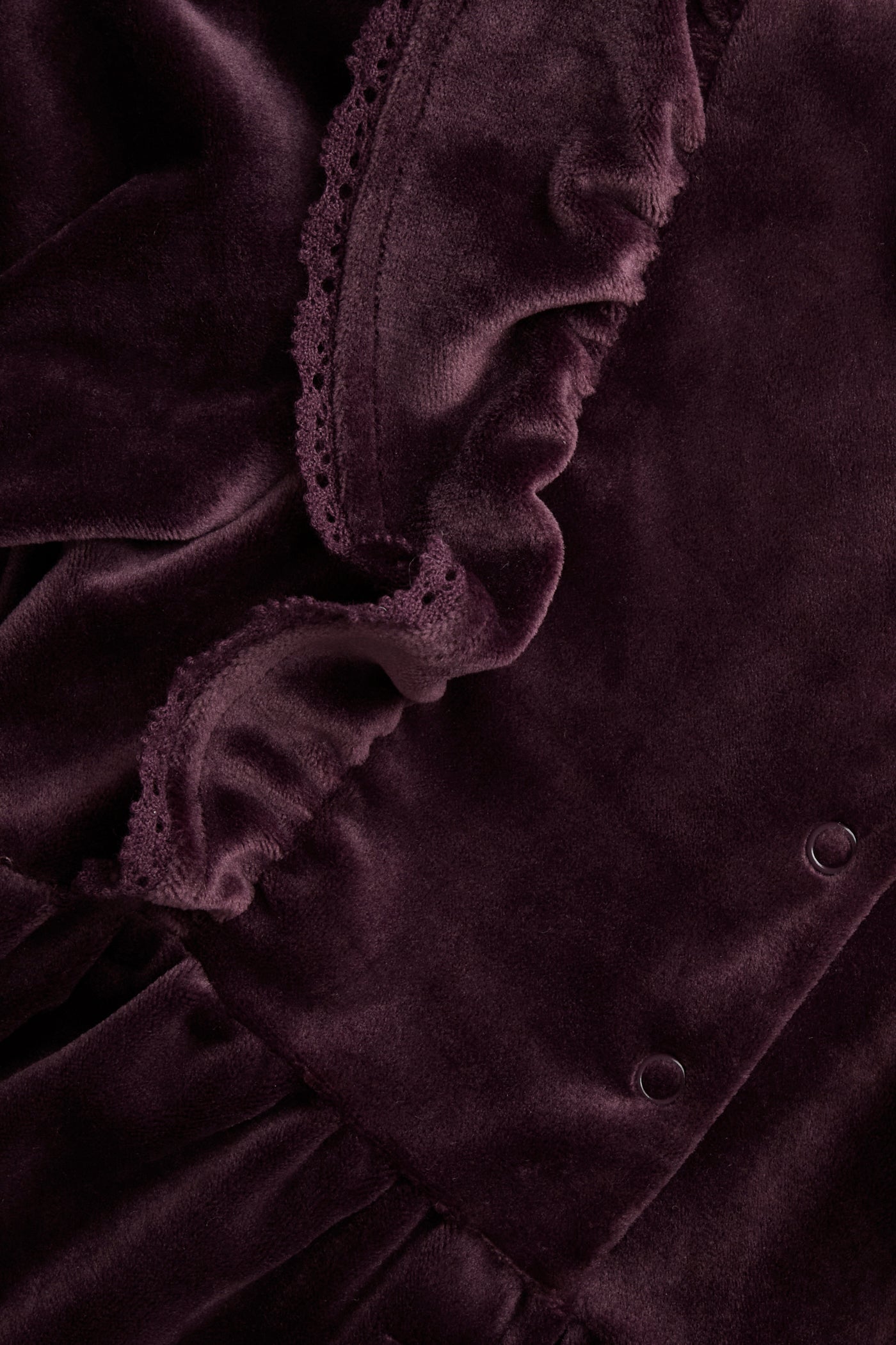 Kids lilac velour dress with frills