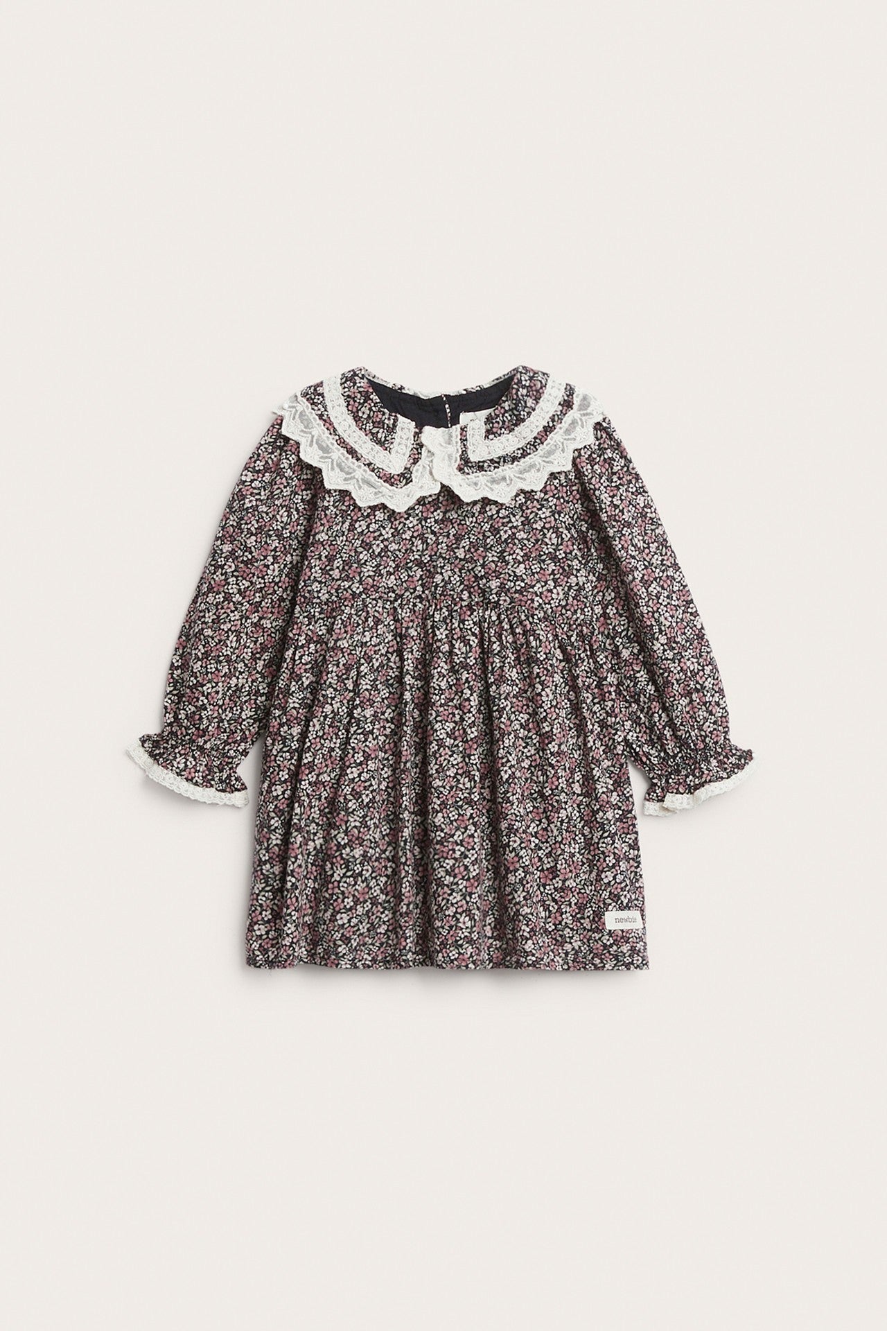 Baby black ditsy floral dress