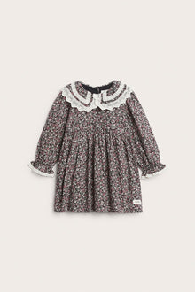 Baby black ditsy floral dress