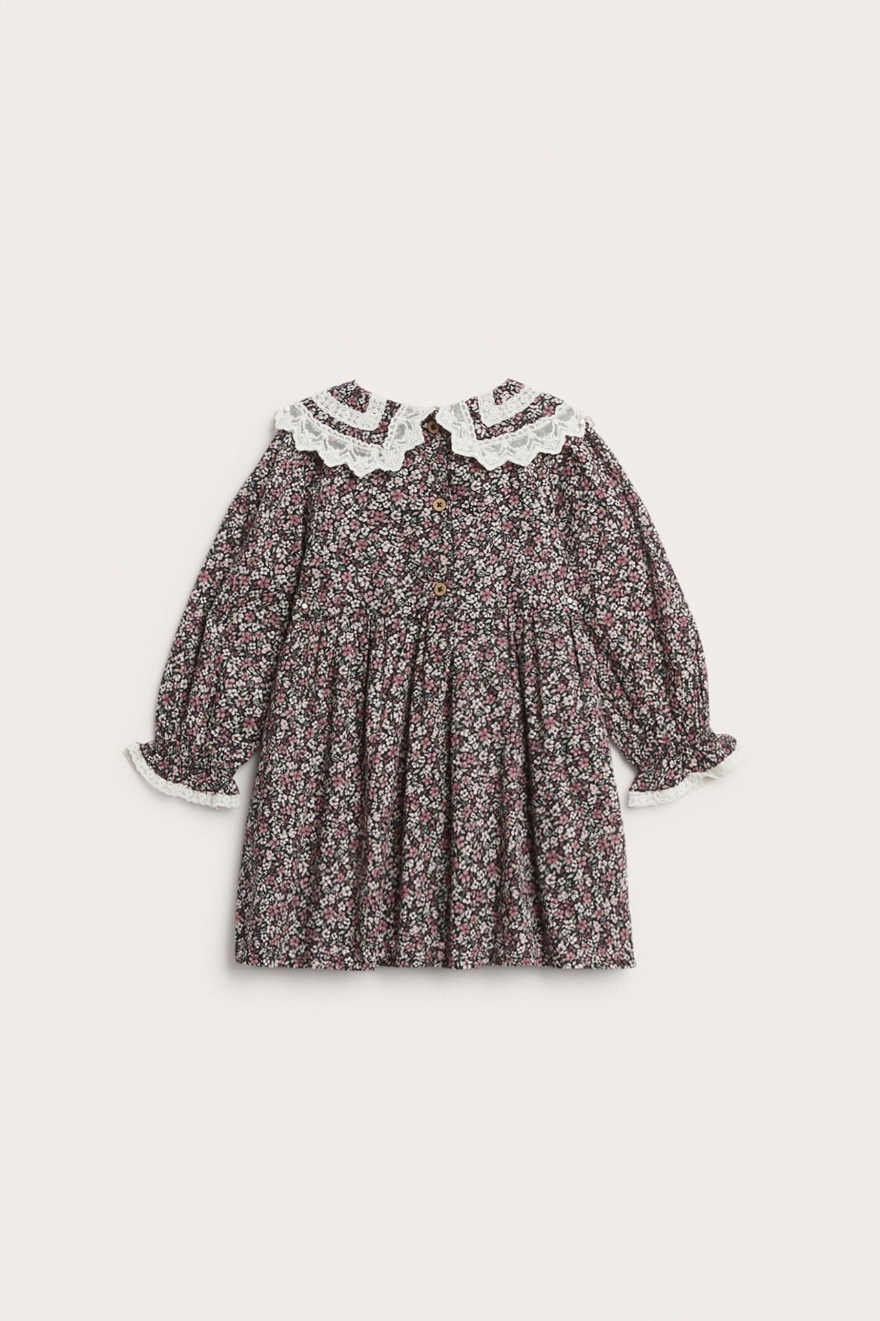 Baby black ditsy floral dress