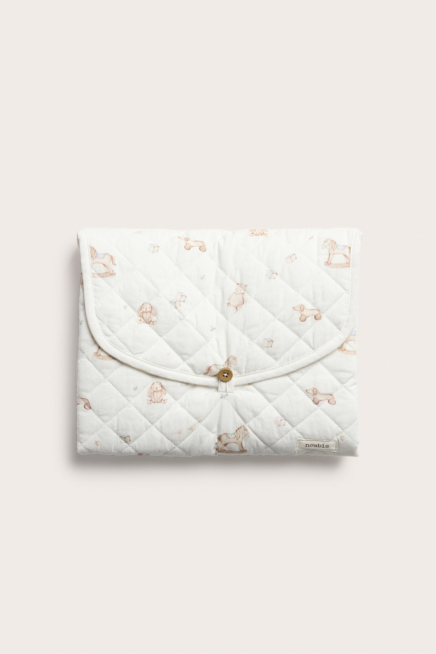 Baby white changing mat with toys
