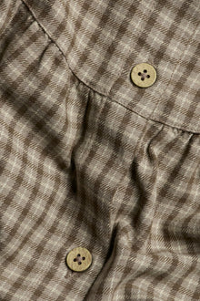 Women's brown checked skirt