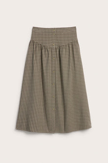 Women's brown checked skirt