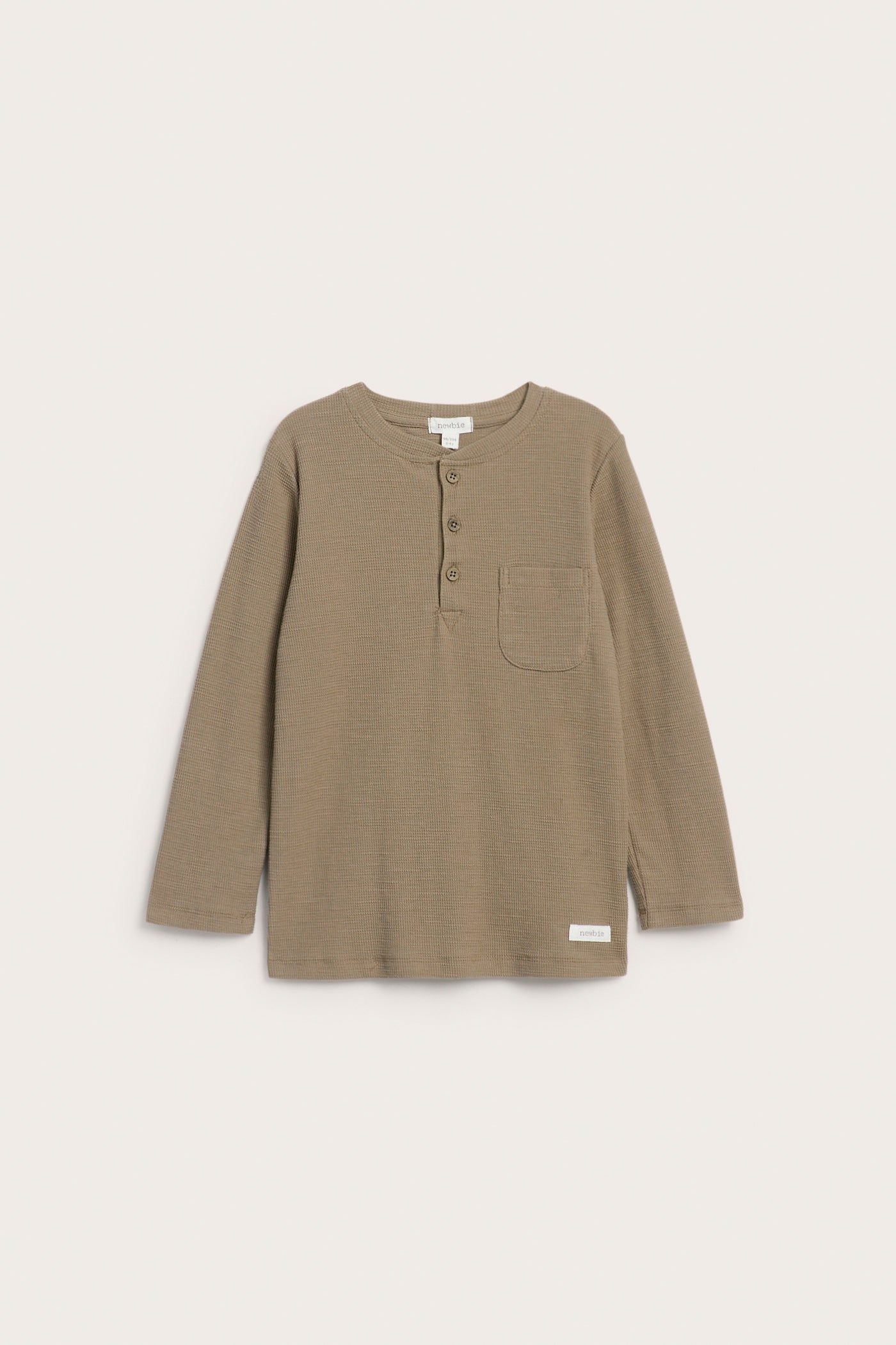 Kids´ brown waffle knit top