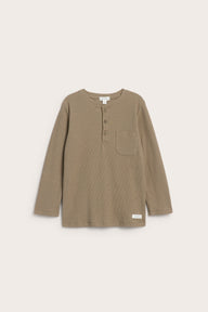 Kids´ brown waffle knit top