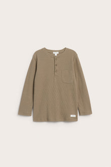 Kids´ brown waffle knit top