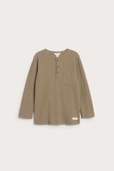 Kids´ brown waffle knit top