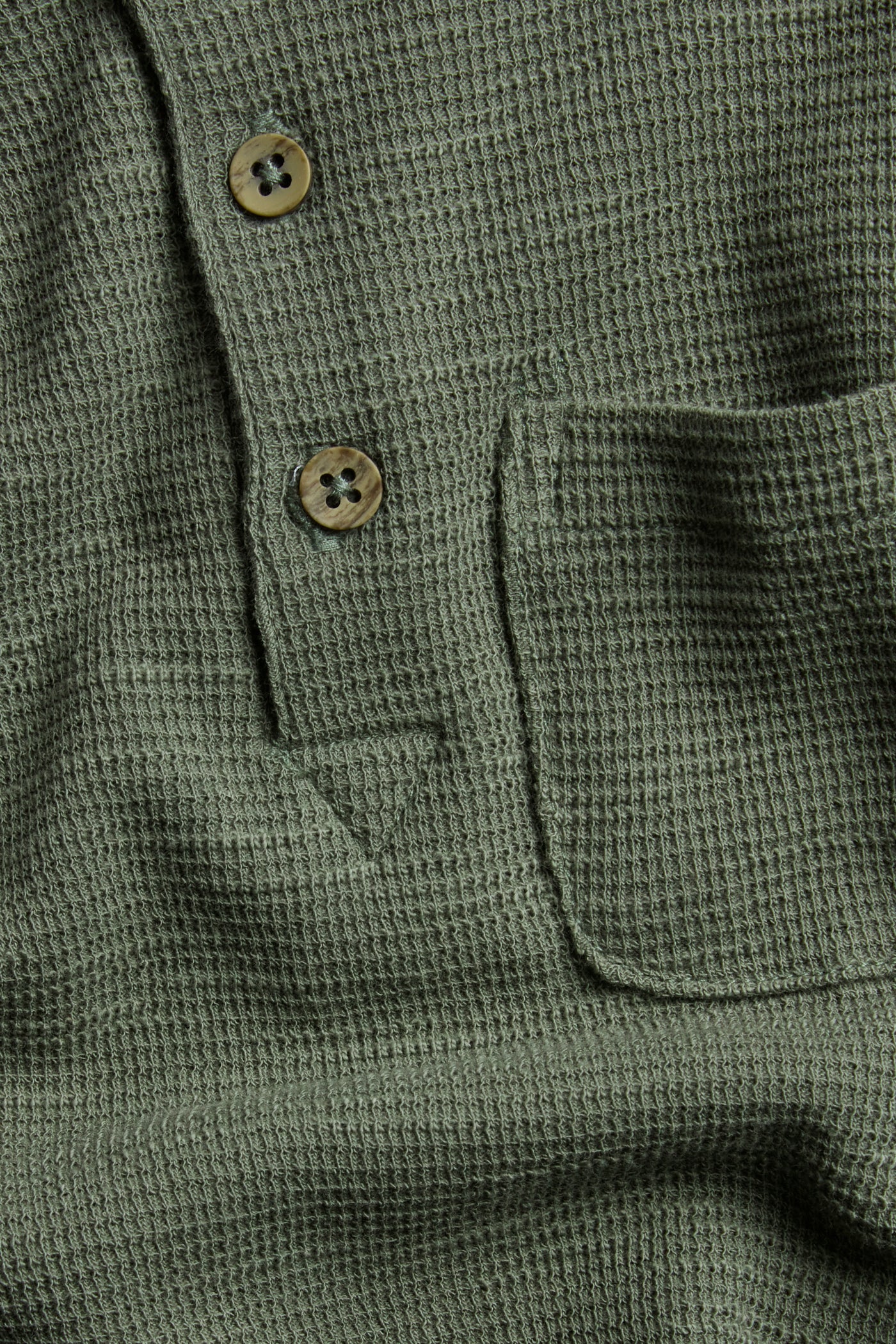 Kids green waffle knit top