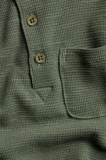 Kids green waffle knit top