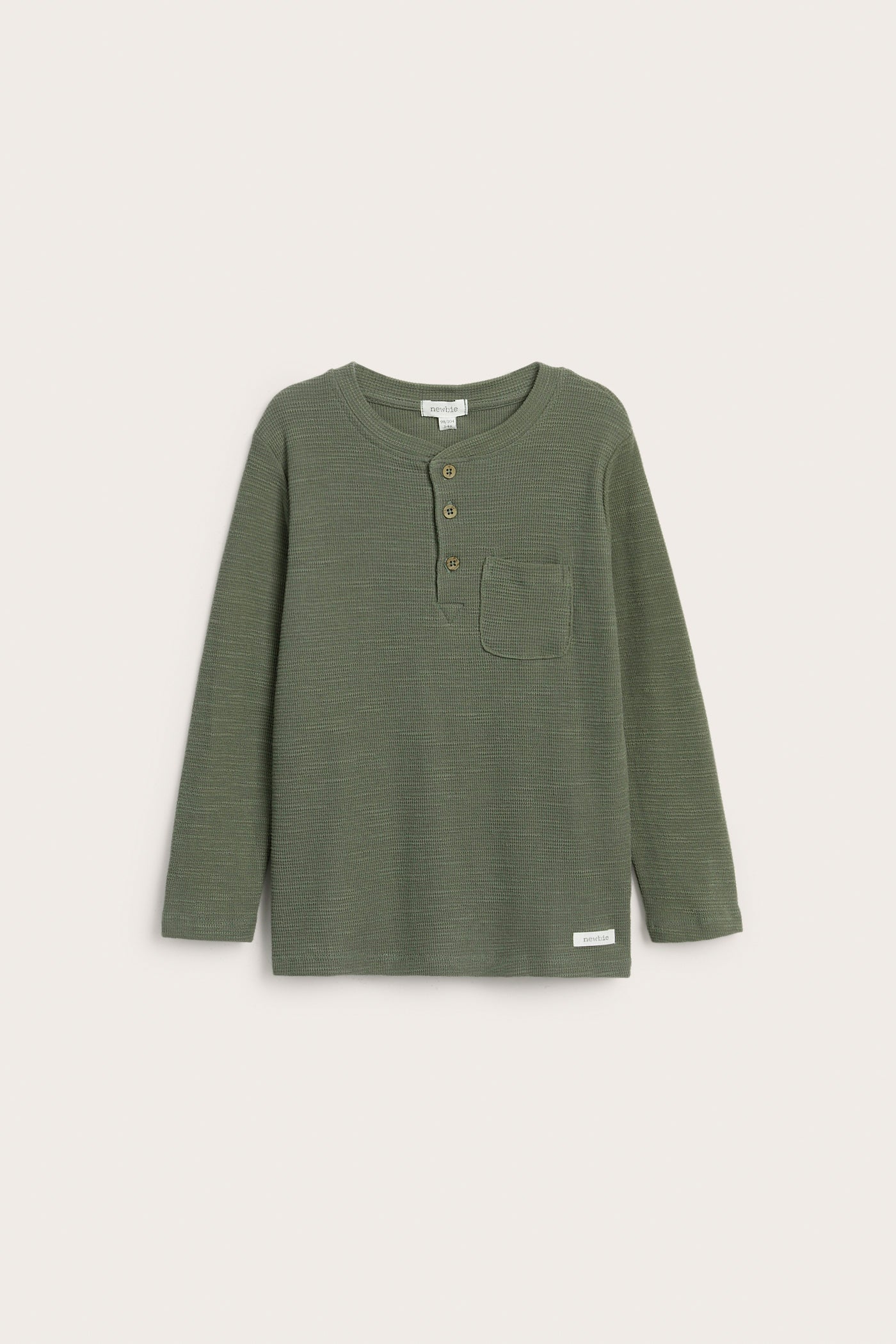 Kids green waffle knit top