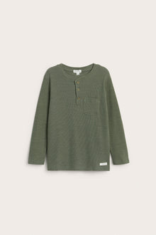 Kids green waffle knit top